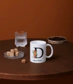 Harfli Çiçek Desenli & İsme Özel Kupa Bardak - Görsel 4