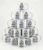 Sevkiyata hazır şekilde depoda bekleyen kolilenmiş toplu kupa bardak siparişleri ve firmanın geniş stok kapasitesini gösteren görünüm.