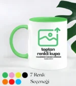 Kulpu ve İçi Renkli Toptan Kupa Bardak