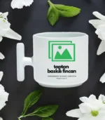 Toptan T-Kulplu Baskılı Fincan, Toptan Baskılı Kahve Fincanı - Görsel 3