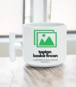 Toptan T-Kulplu Baskılı Fincan, Toptan Baskılı Kahve Fincanı - Görsel 2